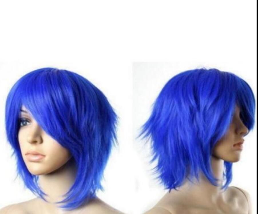 Gt Gt Gt New Hot Cosplay Anime Cosplay Wig Short Layered Blue Flip Out Style Wigs Caps To Make Wigs Best Cap For Making Wigs From Hamdlen976 13 47 Dhgate Com