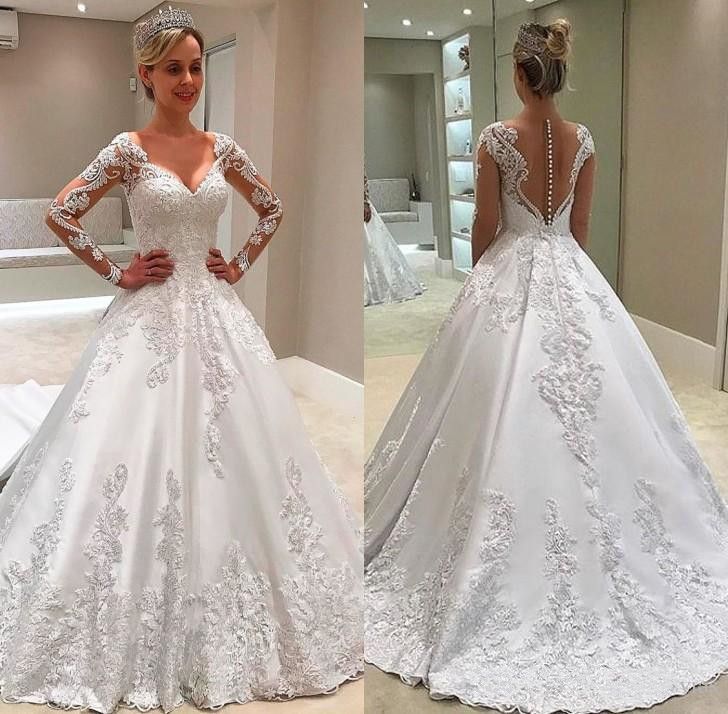 Get Beautiful Vintage Princess Long Sleeve Wedding Dresses Ball Gown For iPhone Free Wallpaper Beautiful Vintage Princess Long Sleeve Wedding Dresses Ball Gown For Android Free