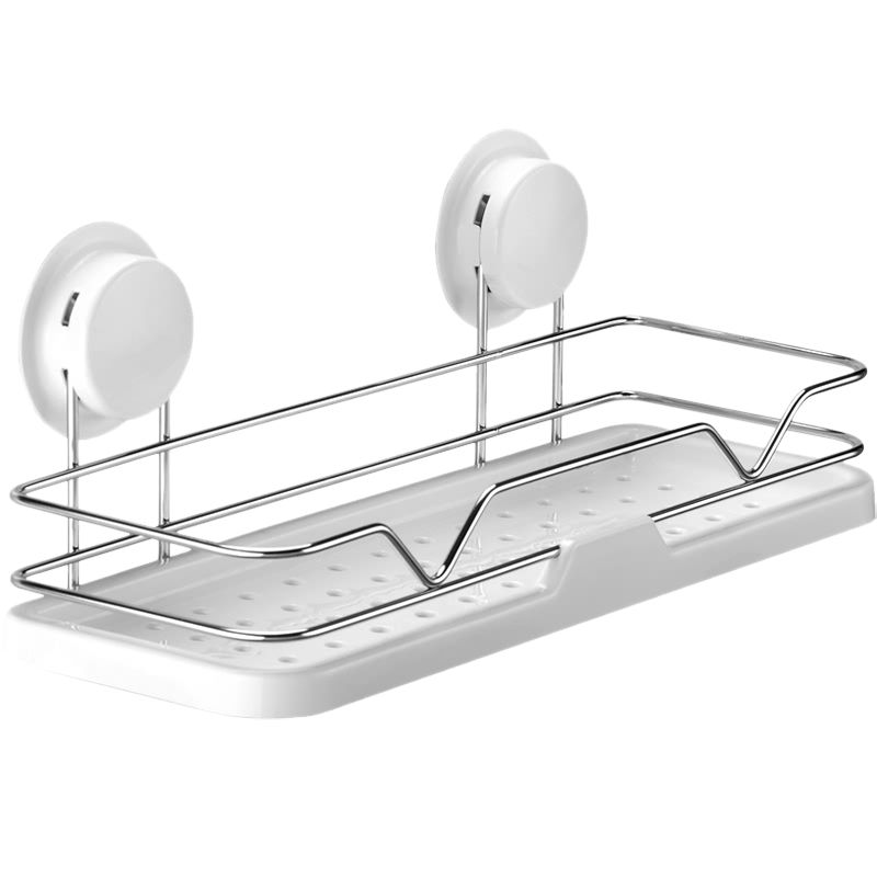 2020 New Dual Strong Suction Cup Bathroom Shelf Kitchen Storage Wall