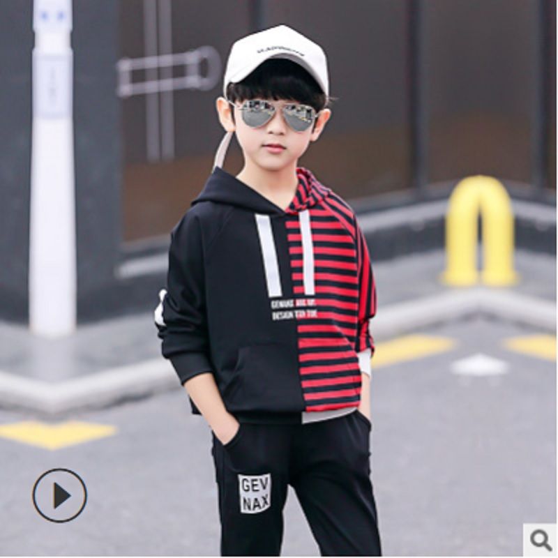 Compre Ropa Deportiva Para Niños Set 2019 Nueva Primavera Y Otoño Ropa Para Niños Conjuntos Trajes Para Niños Es De Letras De Rayas Frescas Tamaño110 160 Ly162 A 16 32 Del Ycszhy Es Dhgate Com