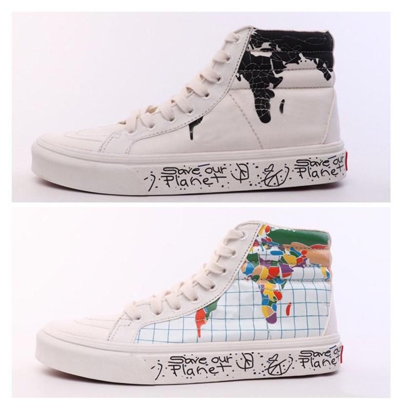 Zapatos Nueva Llegada Ahorrar Nuestro Planeta SK8 HI Hombres Mujeres Alto  Top De Las Zapatillas De Deporte Viejo Skool Tablero Ocasional De Los  Zapatos De Lona Tamaño 35 44 Por Qualitysneaker, 72,59