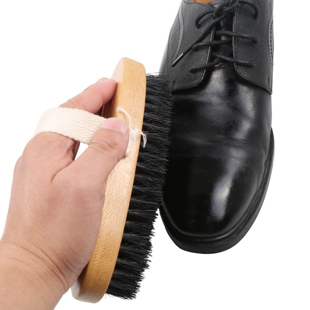 2020 Long Oval Shoe Brush With Canvas Belt Shoe Boot 2020 Long Oval Shoe Brush With Canvas Belt Shoe Boot