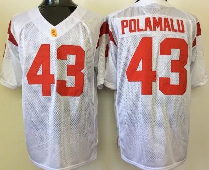 43 Troy Polamalu Mesh White