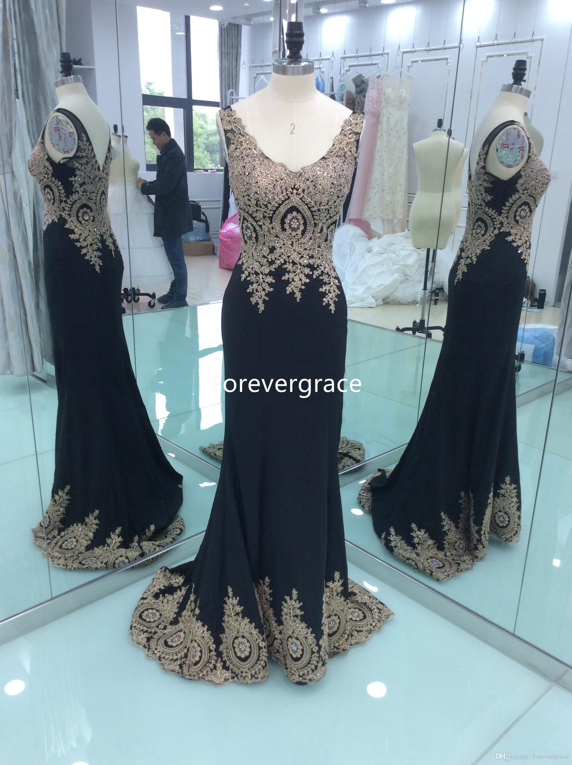 black colour gown design