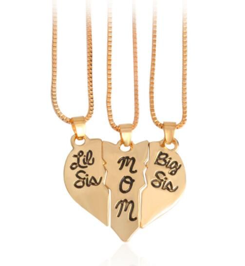 Acheter Dhl Coeur Pendentif Colliers Pour Maman Grand Sis Maman Mère Jour 3 Pièces Amour Collier Pour Femmes Pendentif Déclaration Bijoux De 237 Du