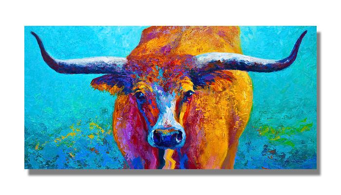 2020 Oil Painting Texas Longhorn Unframed Modern Canvas Wall Art For Home And Office Decoration Animal Frame Painting From Yjart8888 859 3 Dhgate Com