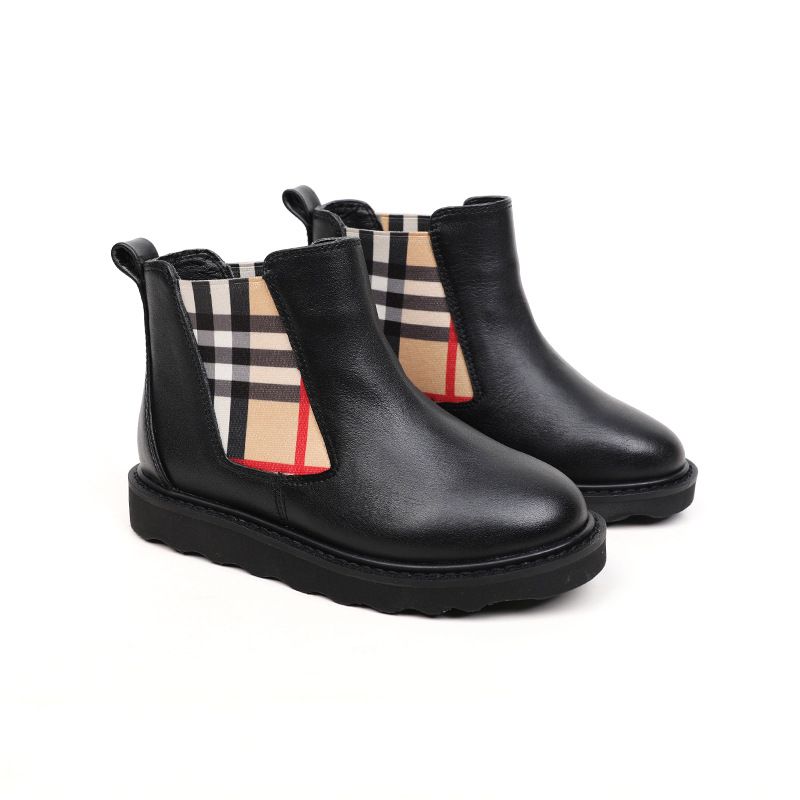 Compre Botas Cortas Para Niñas Botas De Piel De Vaca Empalmes Martin Plaid  Botas De Diseñador De Marca Zapatos Para Niños Otoño Zapatos  Antideslizantes Tobilleras Para Niñas F9899 A 37,61 € Del