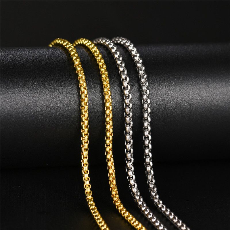 3mm Silver -Square Pearl Chain