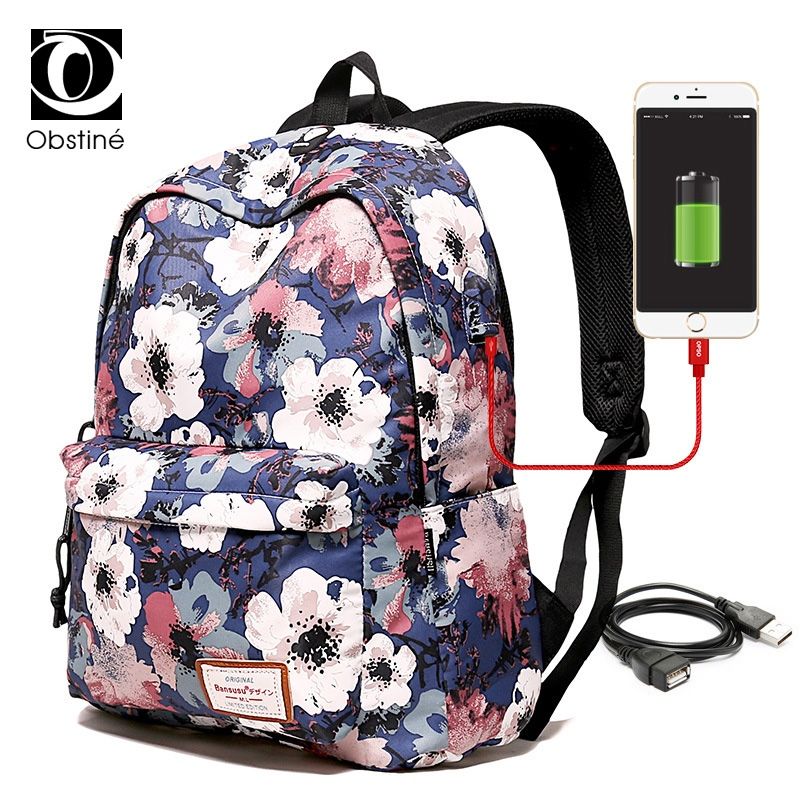 mochilas con cargador para mujer
