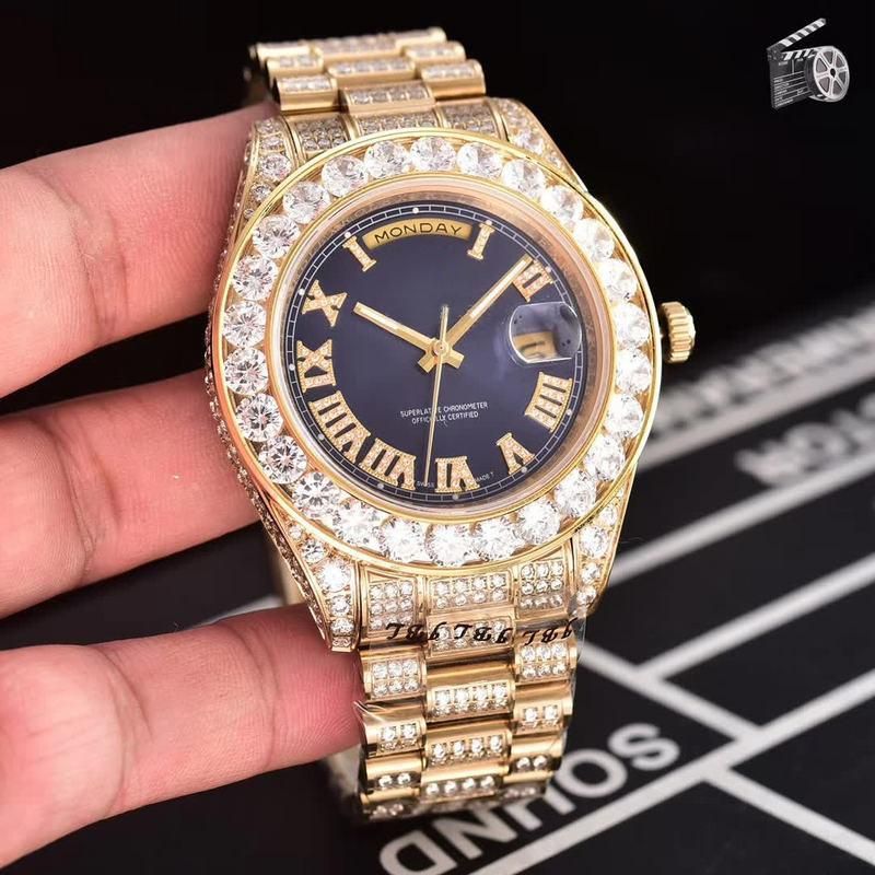 Luxury Mens Designer Watches 45mm Iced Out Watch All Diamond Automatic