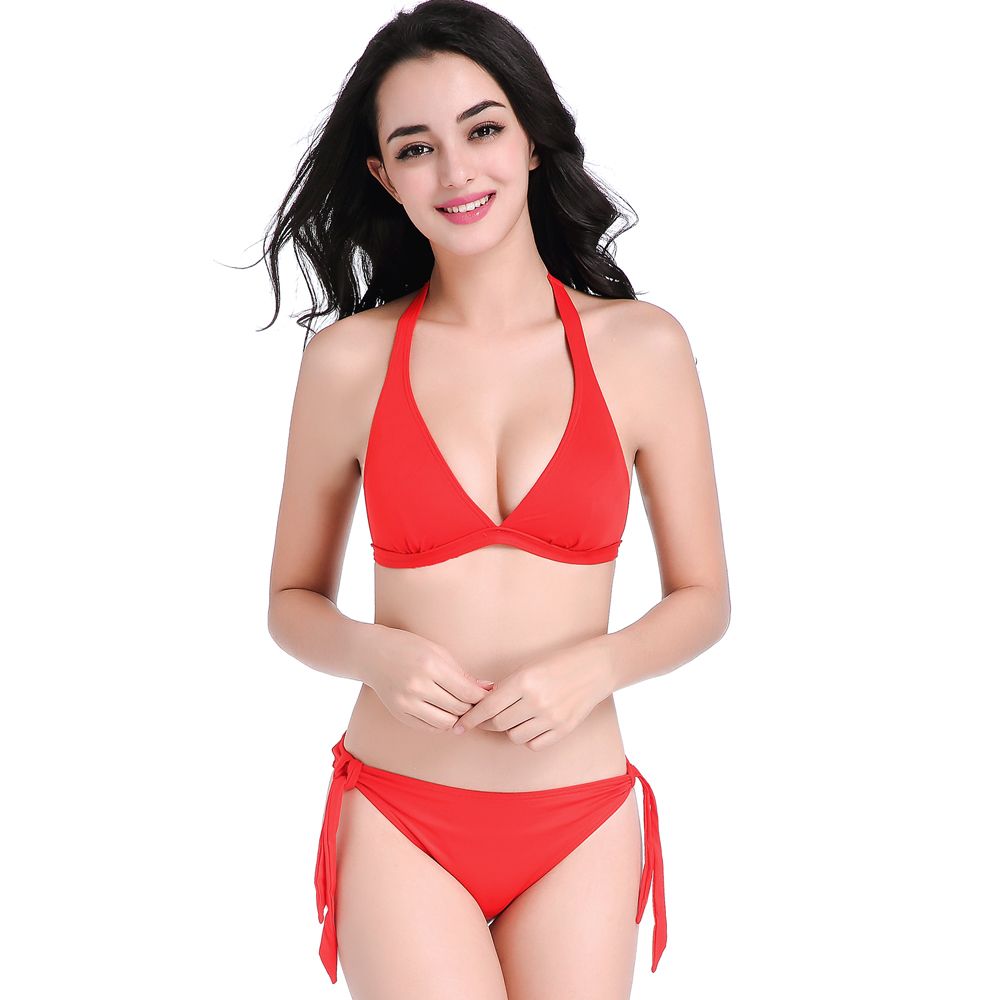 red sports swimsuit