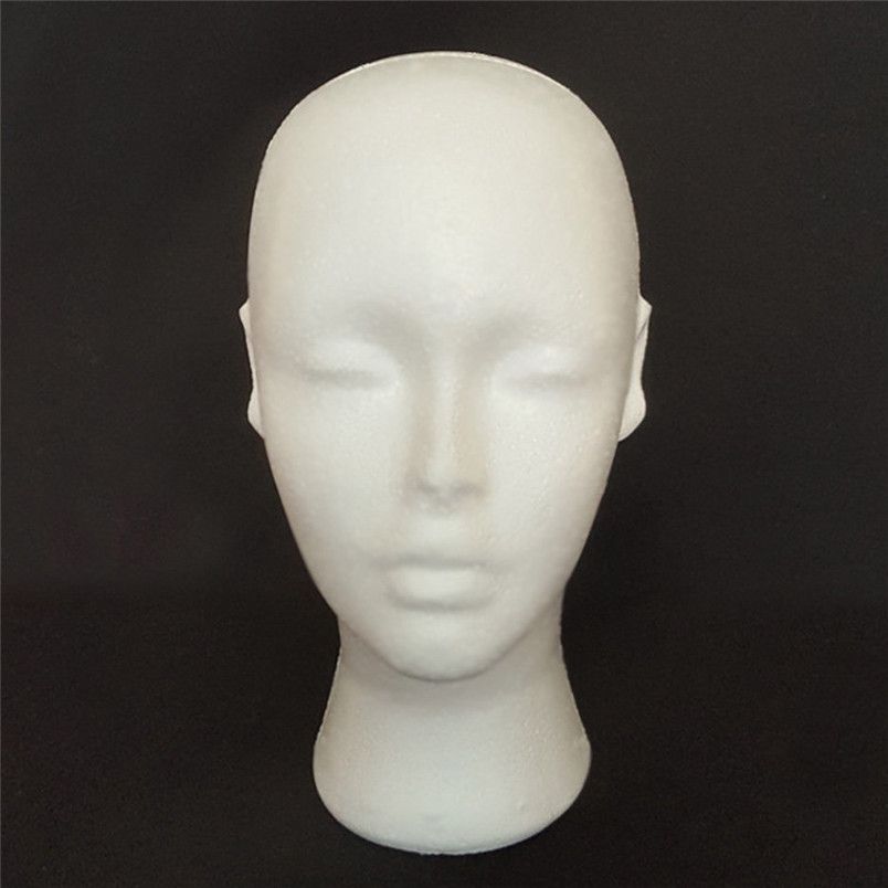 Female Styrofoam Foam Mannequin Manikin Head Model Hat Glasses Display