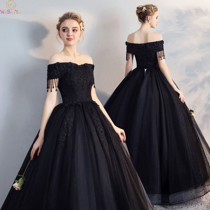 black latest gown