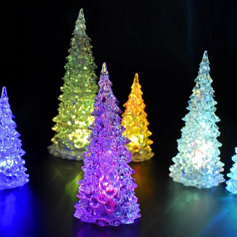 compre arbol navidad nuevo colorido led arbol de navidad fibra optica luz nocturna decoracion lampara de luz mini decoraciones para arboles de navidad