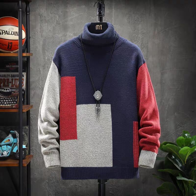 Compra Cuello Alto De Los Hombres De Grasa De Invierno Suéter Flojo Y Gordo,  Más Tamaño Más Grueso Jersey Auténtica Tendencia Capa De Los Hombres De  Prendas De Punto Barato | Entrega