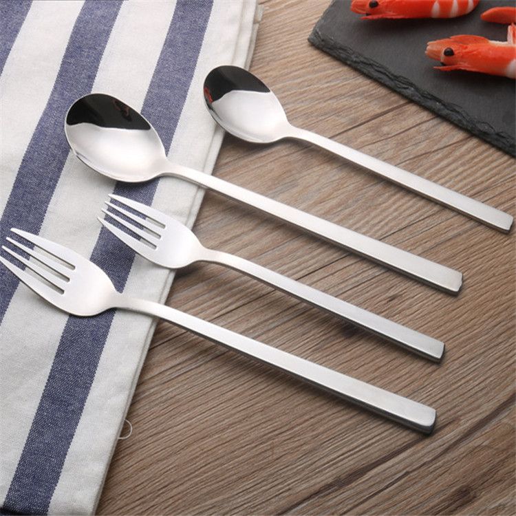 2020 Dinning 304 Stainless Steel Forks Spoons Metal Forks Spoons Glossy