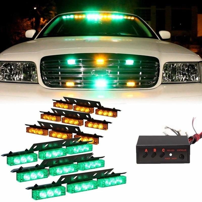 de múltiples fines Alergia Parpadeo 54 Del Carro Del Coche LED Flash De Emergencia Luces Estroboscópicas De  Barras Para Parabrisas Advertencia Cubierta Parrilla De La Rociada Amarillo  Verde De 11,98 € | DHgate