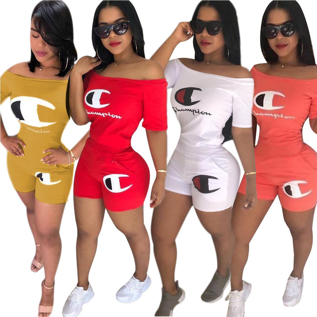 champion two piece short set womens