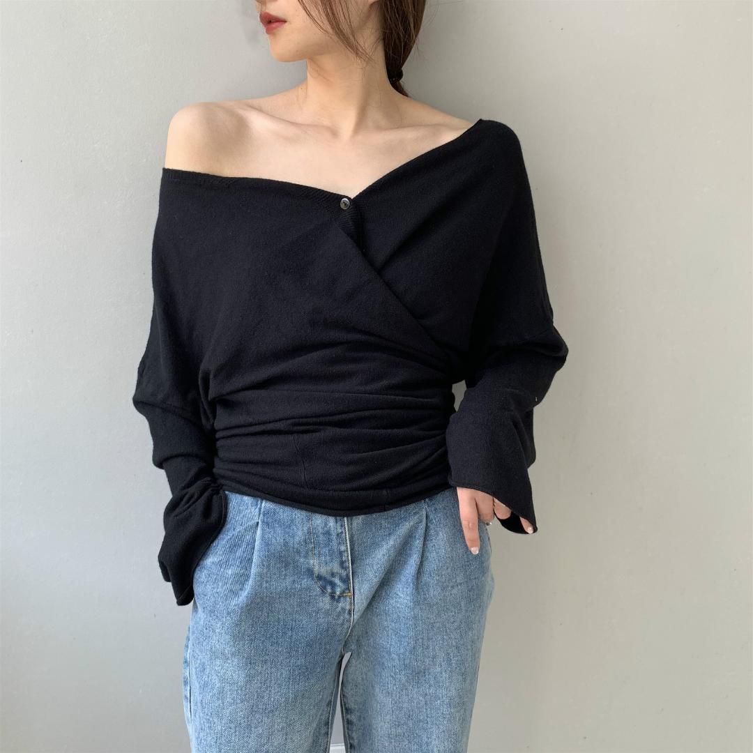 off the shoulder cardigan