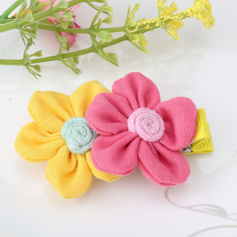 New Cute Two Flowers Hairpins Girls Hair Ornaments Hair