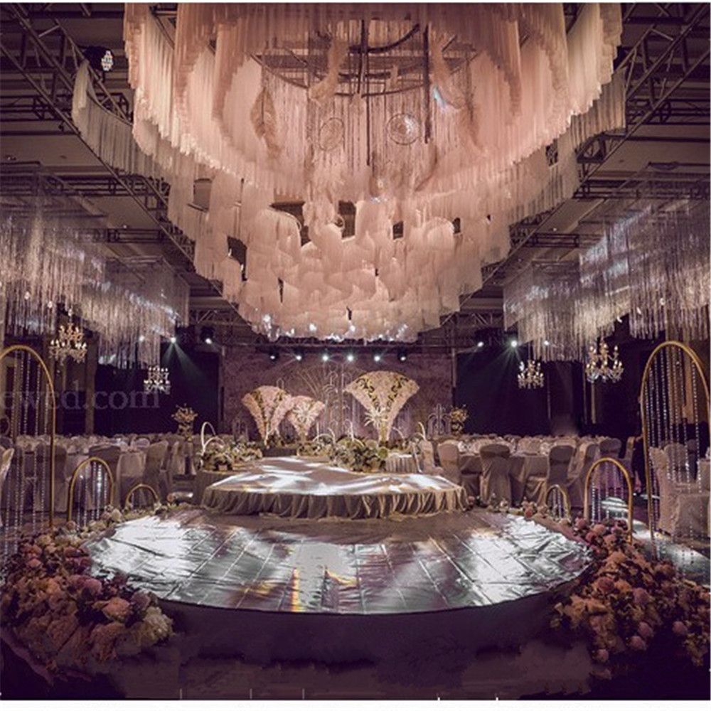 Wedding Supplier Drap Fabric Backdrop Curtain Ceiling Drapes Hanging Ornament Runway Display Stage Backdrop Supplies Party Hotel Banquet Gold Wedding