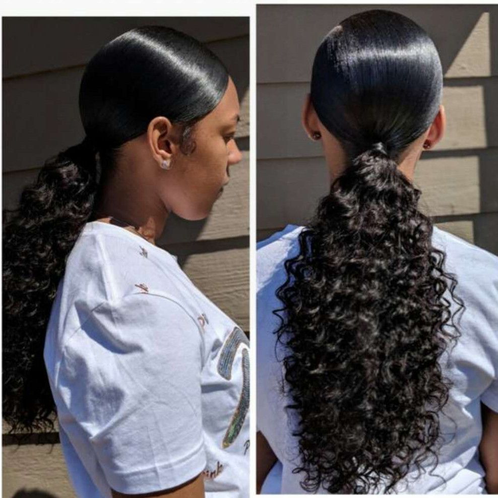human hair drawstring ponytail