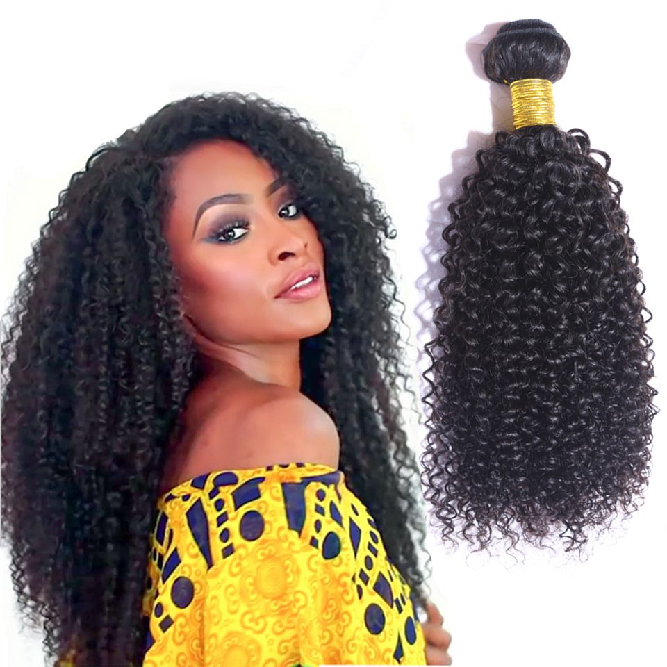 Kinky Curly Wave Hair 100 Remy Virgin Hair Weave Peruvian