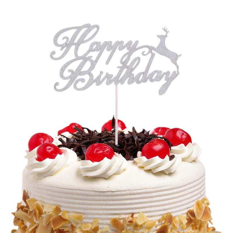 Acquista 20 Pz Lotto Bandiera Bandiera Alci Buon Compleanno Cake Toppers Tema Natale Decorazione Della Festa Di Compleanno Forniture Allingrosso Fai Da Te A 11 15 Dal Griffith Dhgate Com