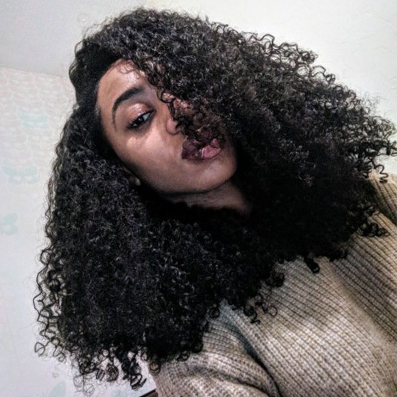 3b 3c Kinky Curly Lace Closure With Baby Hair 4x4 Free Part