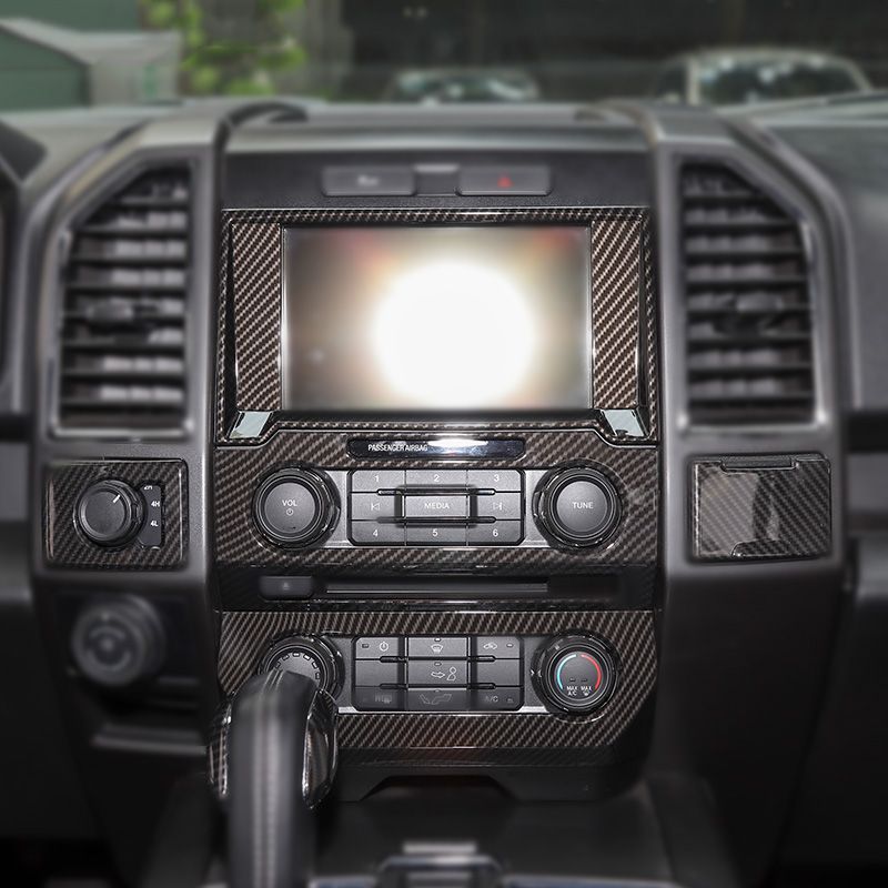 Abs Inner Decoration Dash Board Console Central Trim Navigation Trim Ring For Ford F150 Interior Accessories Kit Decorate Your Car Interior