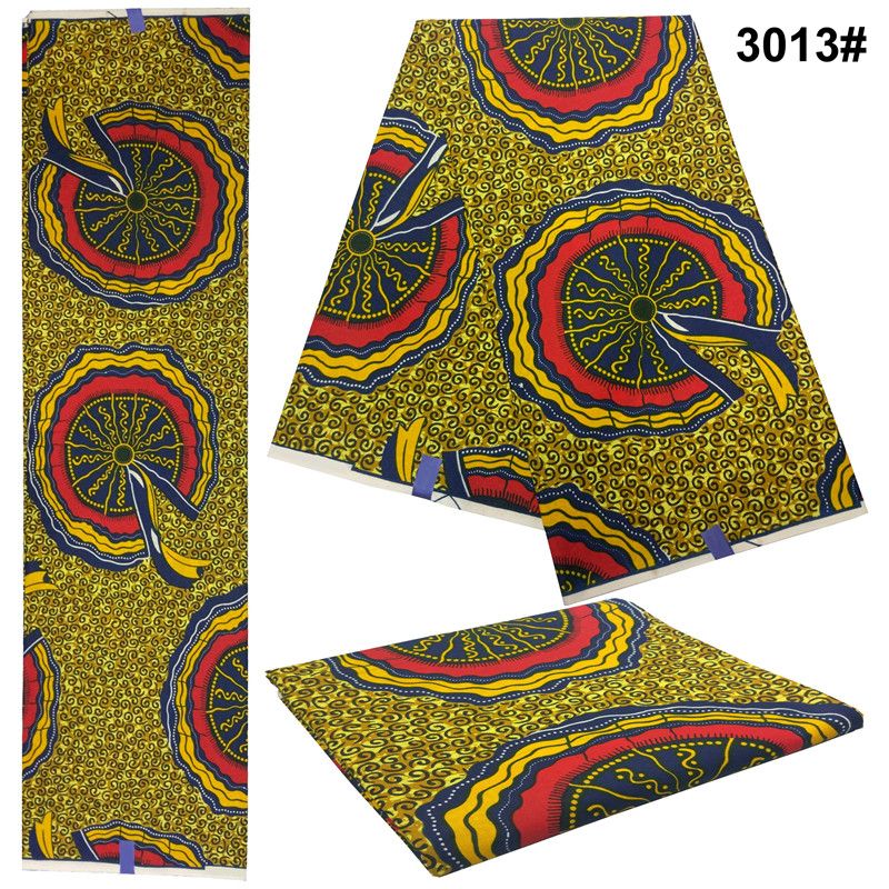 2020 African Polyester Wax Fabric 6 Yards Tissu Wax African Fabric