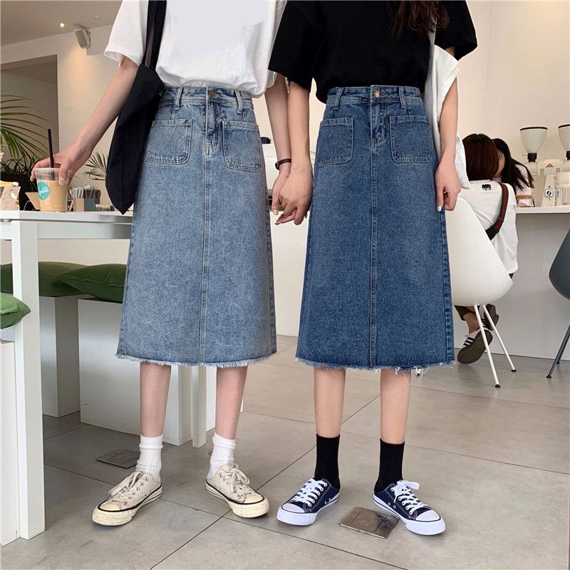 Denim Skirt Business Casual Discount 