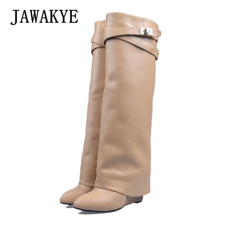 women's genuine leather knee high boots