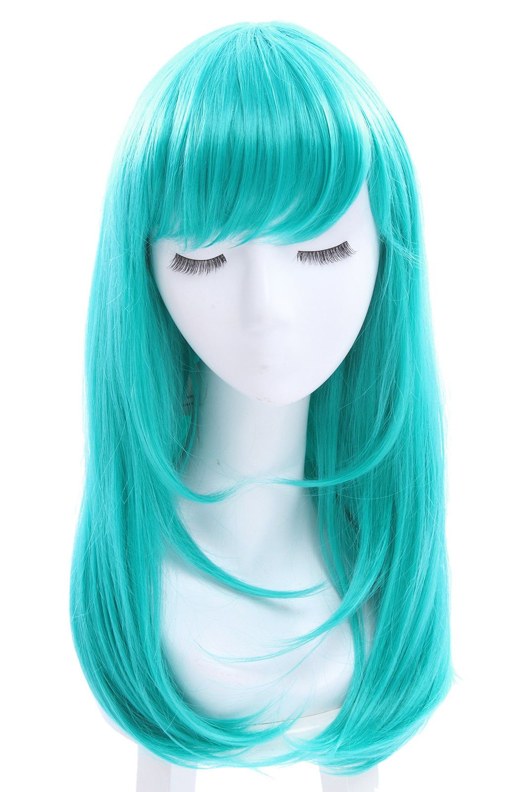 Size Adjustable Women Synthetic Dragon Ball Bulma Cosplay Wig