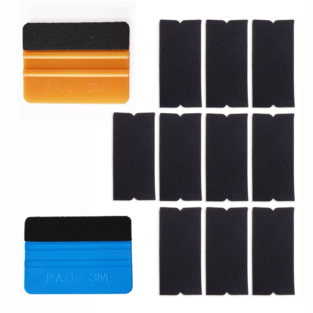 1PC Fabric Felt With Gold Felt Vinyl Sheet Squeegee 4/" For Car Wrap Application