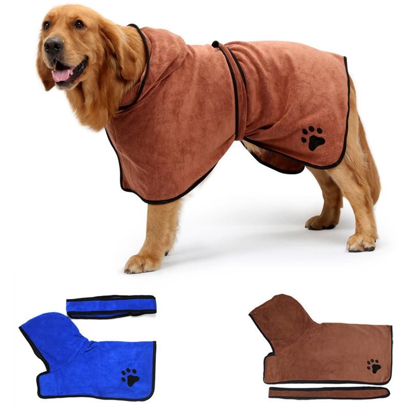 dog robe towel