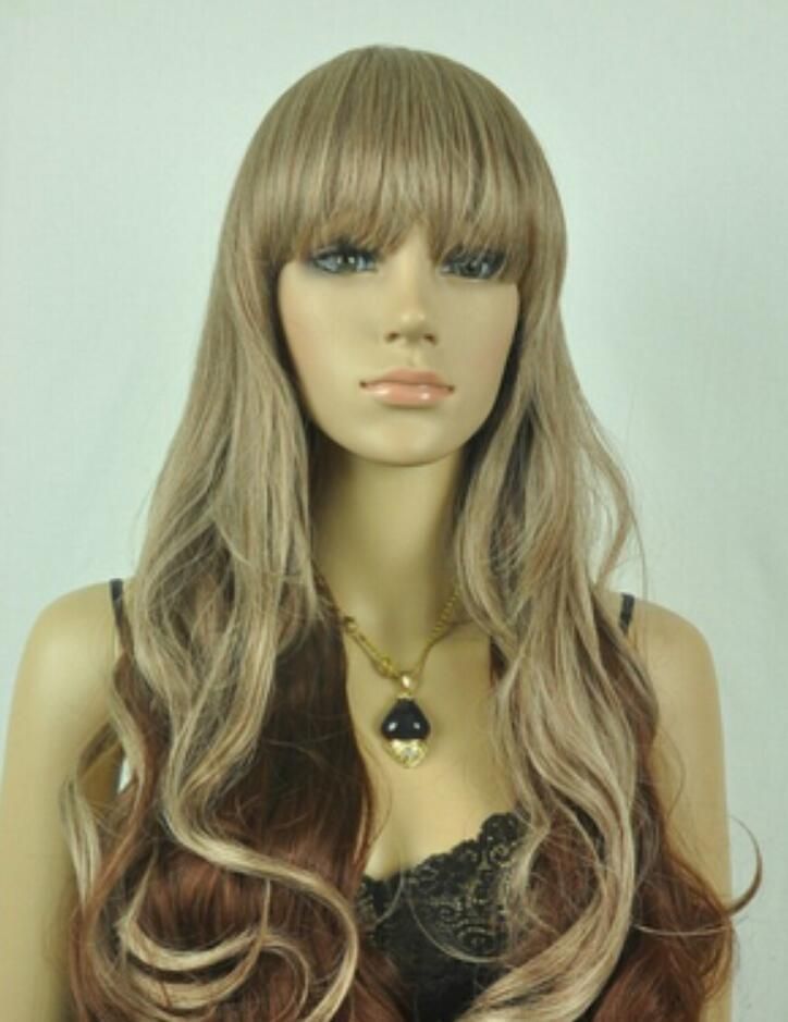 Wig Fashion Women Bob Medium Long Girl S Hair Blonde Curly