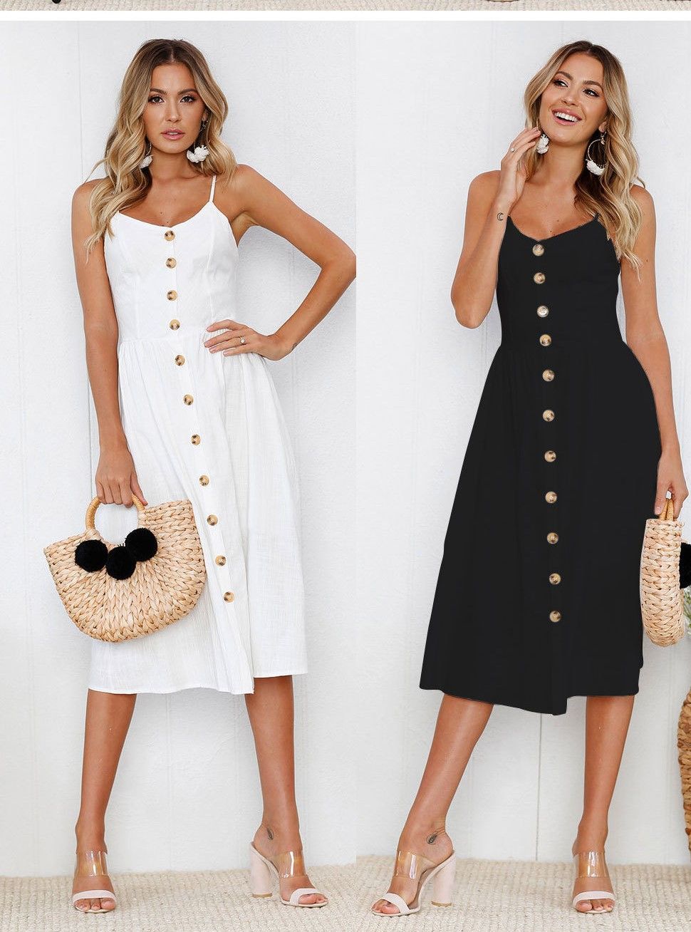 black white sundress