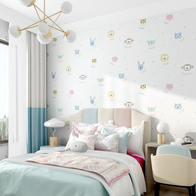 Cute Animal Cartoon Wallpaper Children S Room Wallpaper Bedroom Girls Boys Room Modern Simple Style Princess Mural Hd Wallpapers Wide Hd Wallpapers