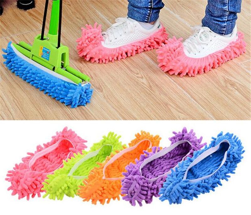 Floor Cleaner Grazing Slippers House Mop Lazy Shoe Cover Microfiber Duster Cloth