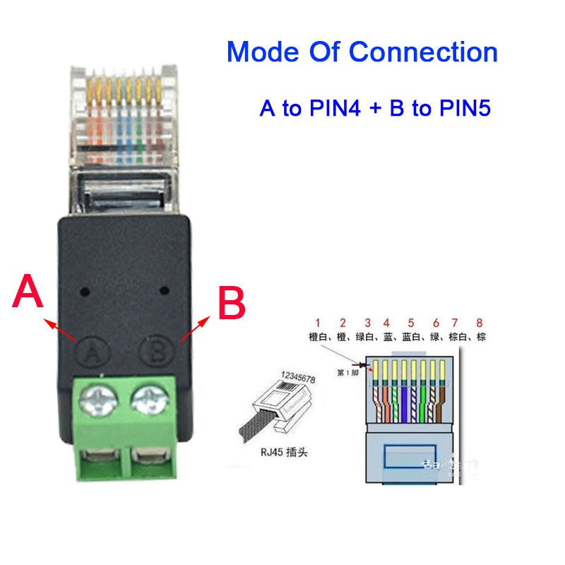 A to Pin4 B to pin5