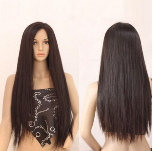 Women S Long Straight Silky Hair Full Wig Brown Heat Resistant Cosplay Party Wigs Best Wig Outlet Wigs Synthetic Wigs Care From Dingyingying68687