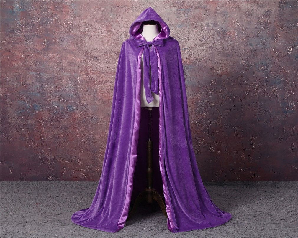 white velvet wedding cape