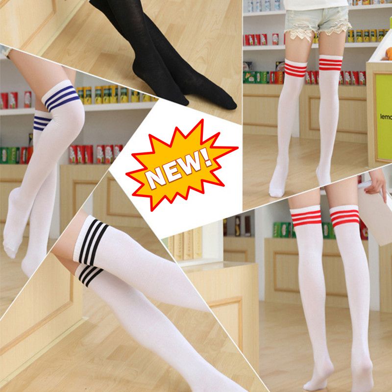 designer thigh high socks