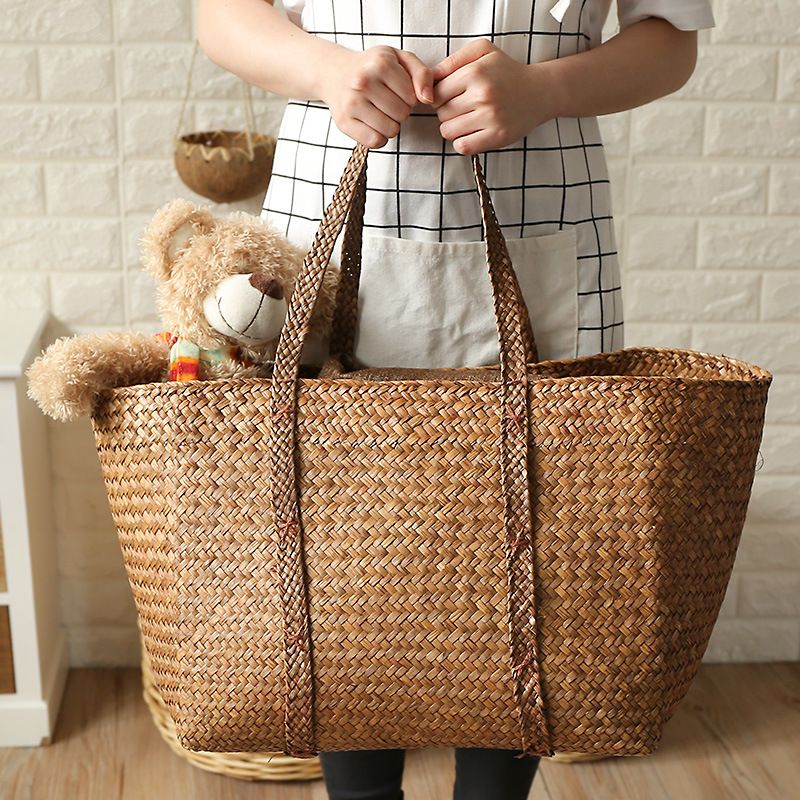large woven tote