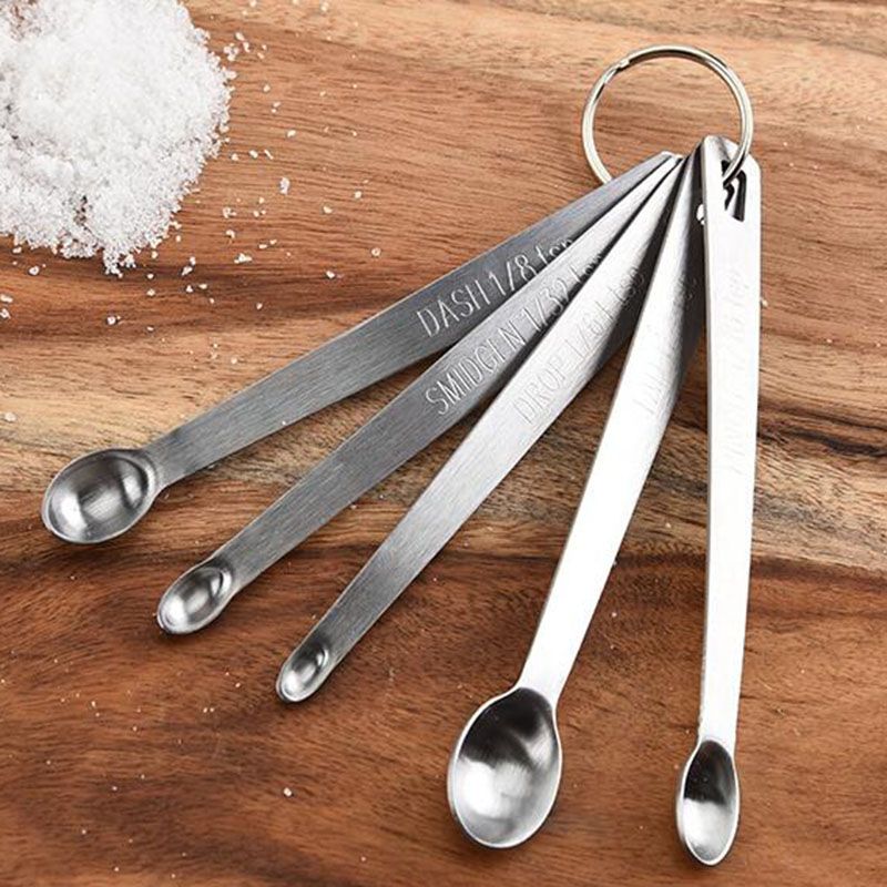 2019 Stainless Steel Mini Spoon Kitchen Condiment Spoon Five Sets