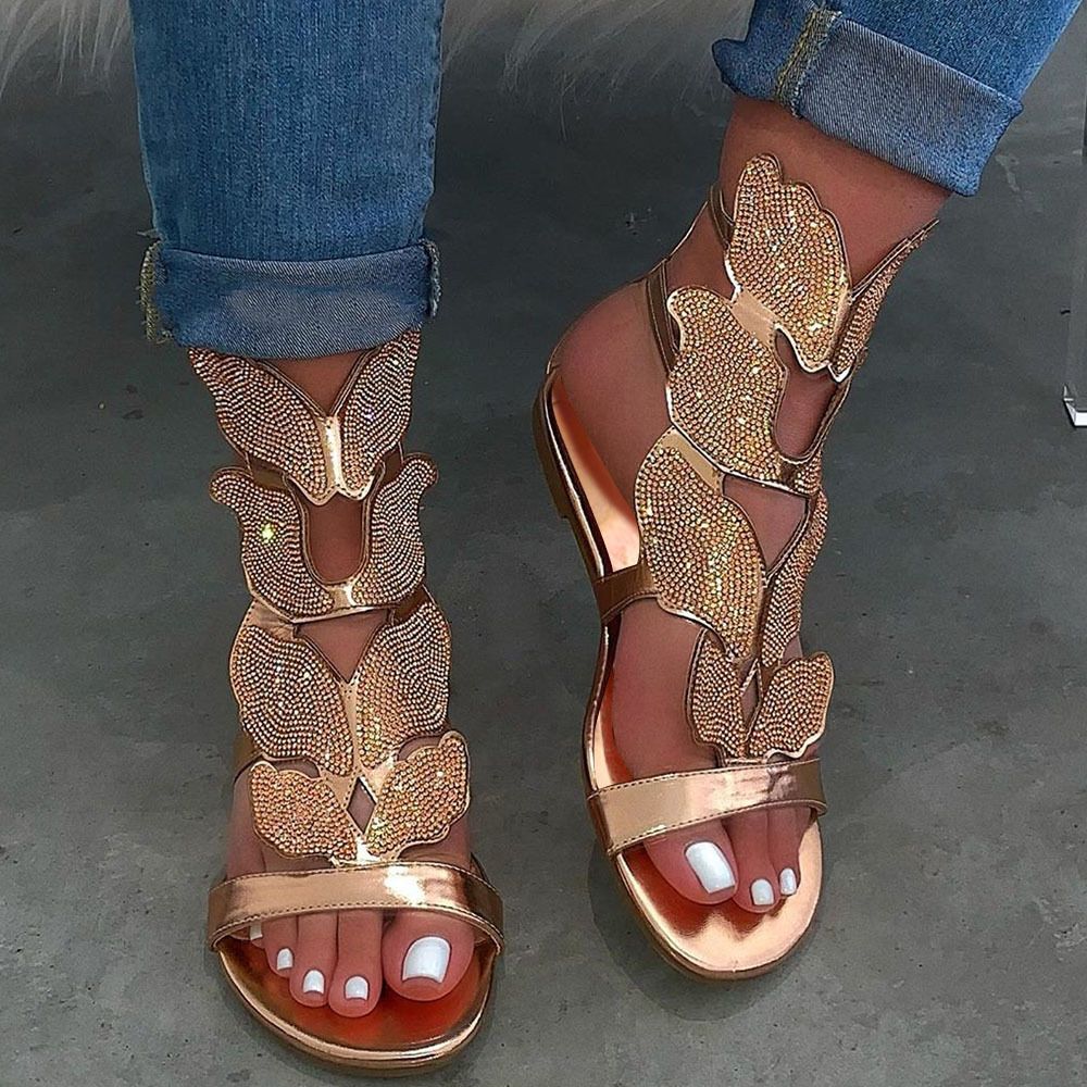 glitter gladiator sandals