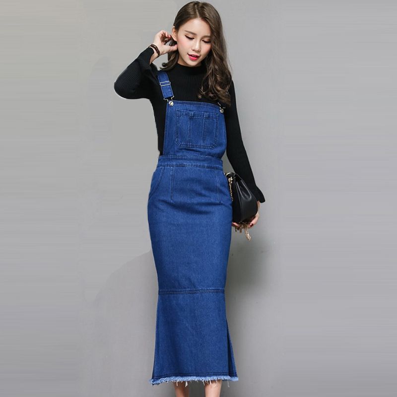 denim mermaid dress