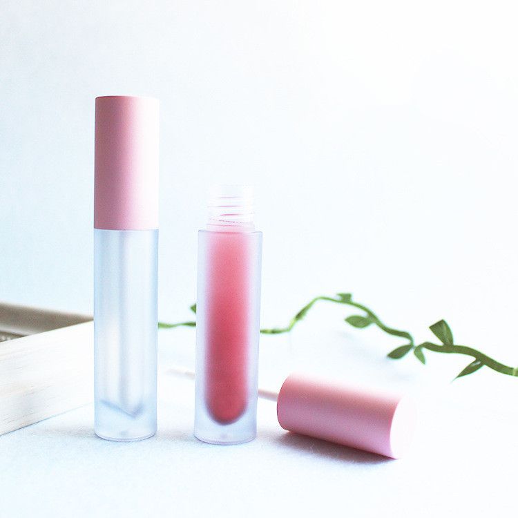 Acheter Rose Givré Brillant à Lèvres Teinte Tubes En Plastique De Bricolage Vide Maquillage Gros Lipgloss Liquide Cas De Rouge à Lèvres Beauté