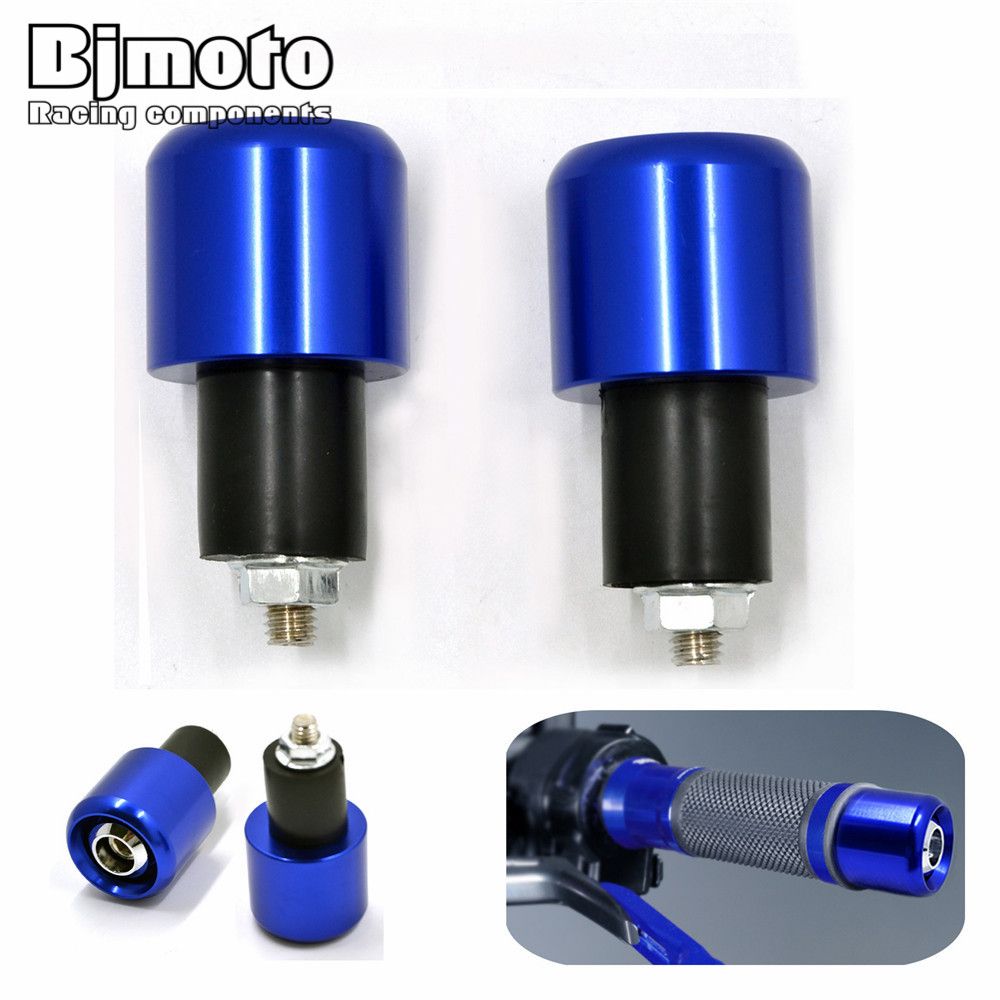Motorcycle CNC Handlebar 22mm 7//8/" Hand Grips Bar End Cap Plug Slider US Ship